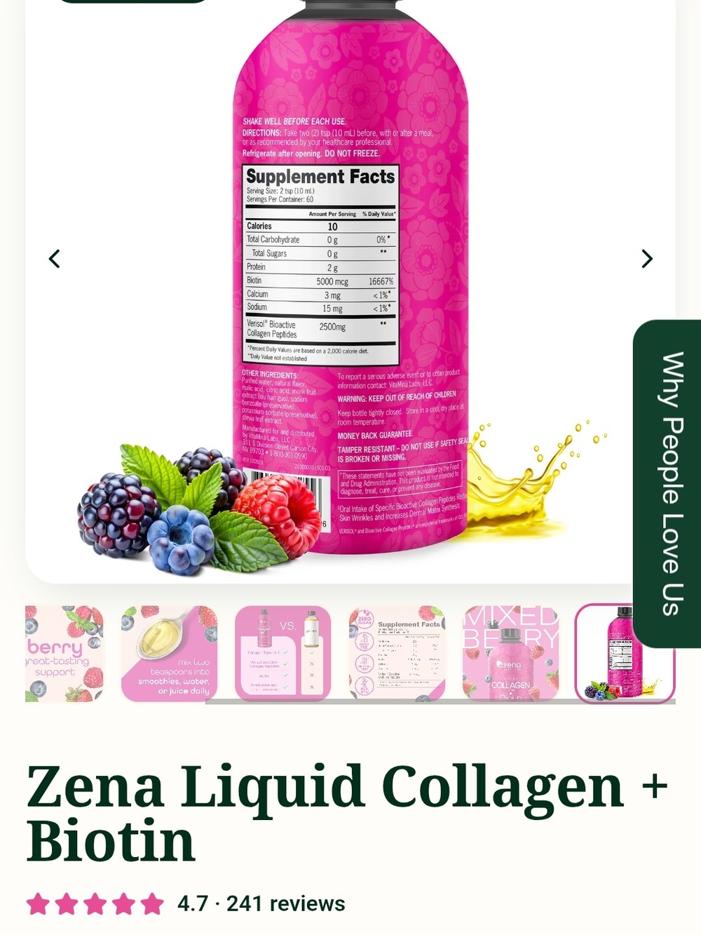 Zena Liquid Collagen - Picture 2 of 5
